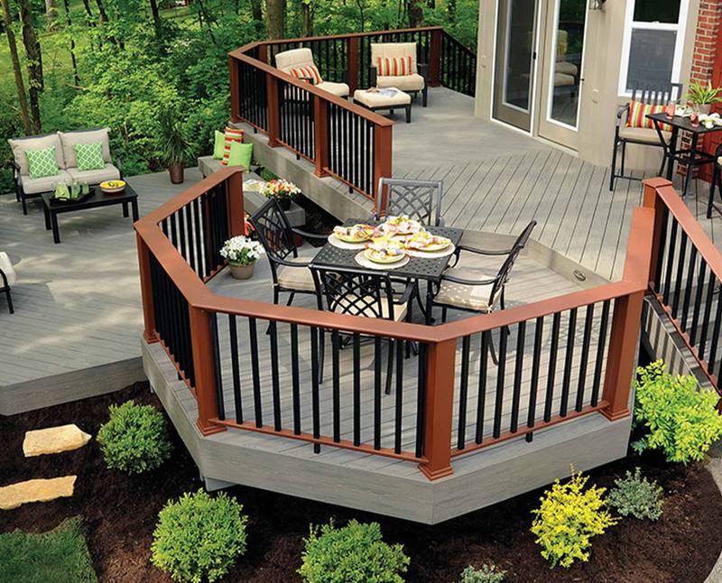 Finished composite deck built by Utah Decks