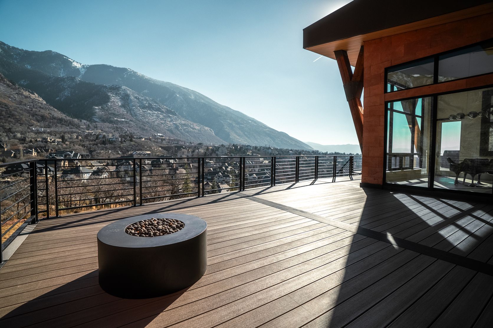 Custom composite deck built by Utah Decks
